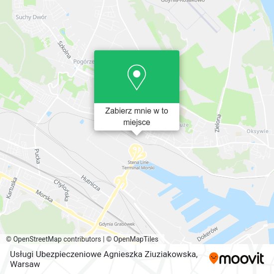 Mapa Usługi Ubezpieczeniowe Agnieszka Ziuziakowska