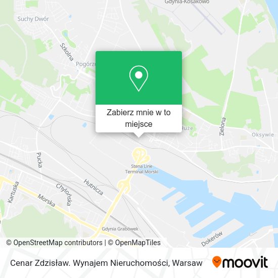 Mapa Cenar Zdzisław. Wynajem Nieruchomości