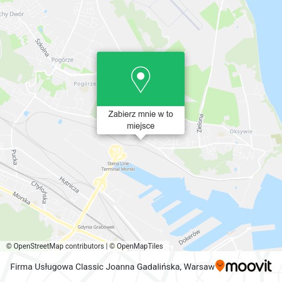 Mapa Firma Usługowa Classic Joanna Gadalińska