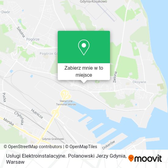 Mapa Usługi Elektroinstalacyjne. Polanowski Jerzy Gdynia