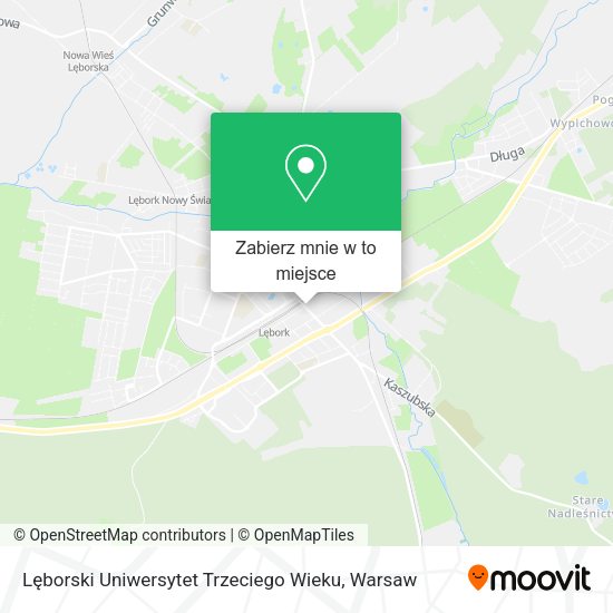 Mapa Lęborski Uniwersytet Trzeciego Wieku