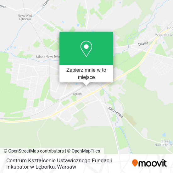 Mapa Centrum Kształcenie Ustawicznego Fundacji Inkubator w Lęborku