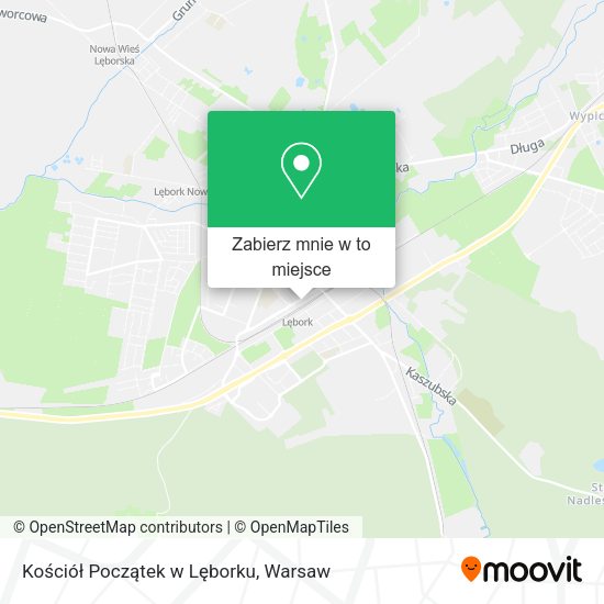 Mapa Kościół Początek w Lęborku