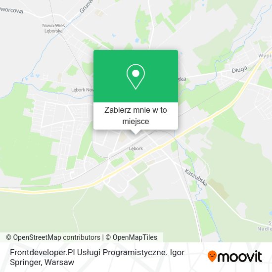 Mapa Frontdeveloper.Pl Usługi Programistyczne. Igor Springer