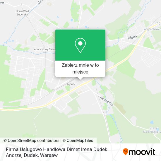 Mapa Firma Usługowo Handlowa Dimet Irena Dudek Andrzej Dudek