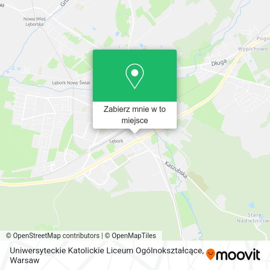 Mapa Uniwersyteckie Katolickie Liceum Ogólnokształcące