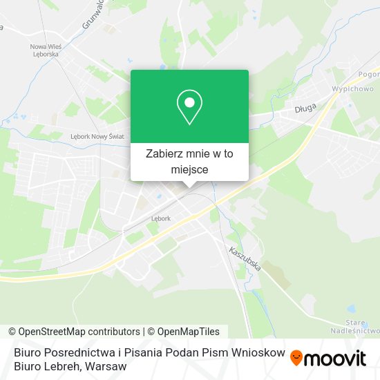 Mapa Biuro Posrednictwa i Pisania Podan Pism Wnioskow Biuro Lebreh