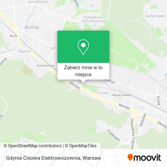 Mapa Gdynia Cisowa Elektrowozownia