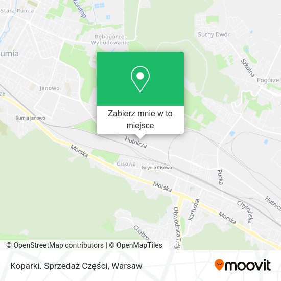 Mapa Koparki. Sprzedaż Części