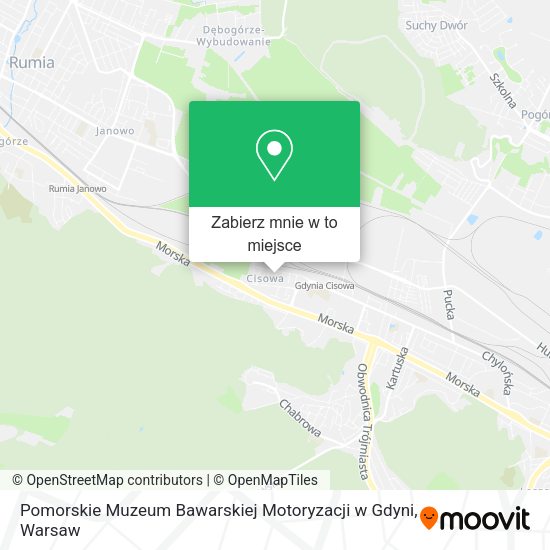 Mapa Pomorskie Muzeum Bawarskiej Motoryzacji w Gdyni