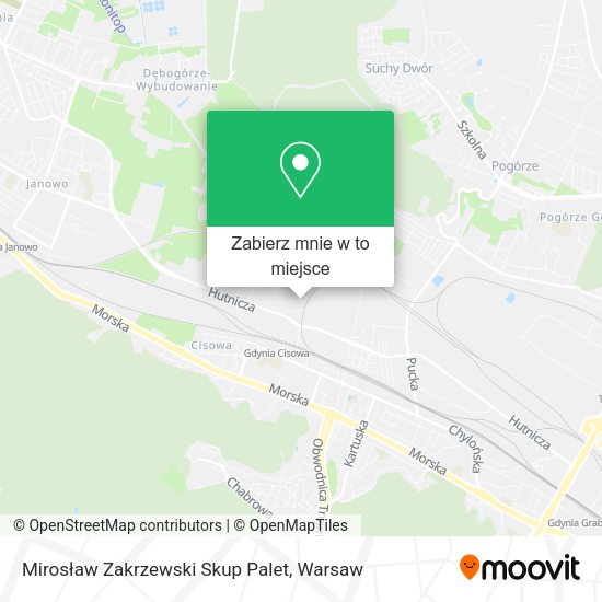 Mapa Mirosław Zakrzewski Skup Palet