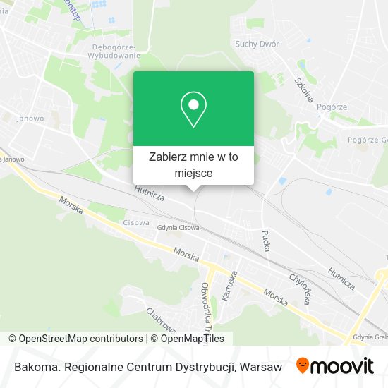 Mapa Bakoma. Regionalne Centrum Dystrybucji