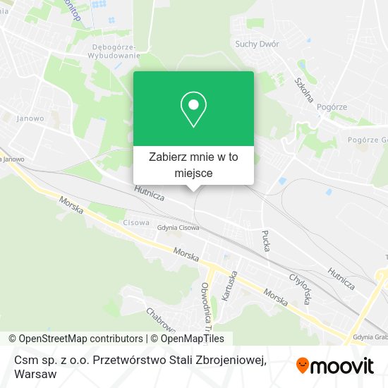 Mapa Csm sp. z o.o. Przetwórstwo Stali Zbrojeniowej