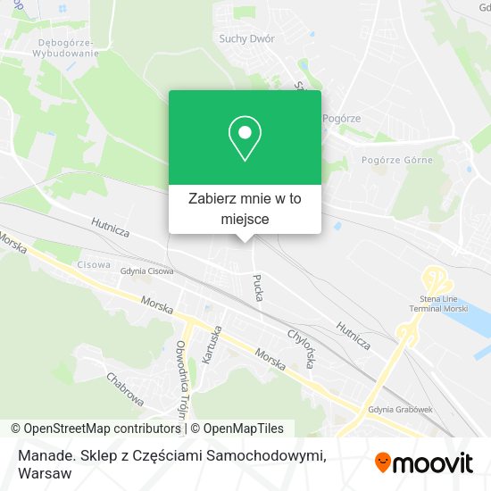 Mapa Manade. Sklep z Częściami Samochodowymi