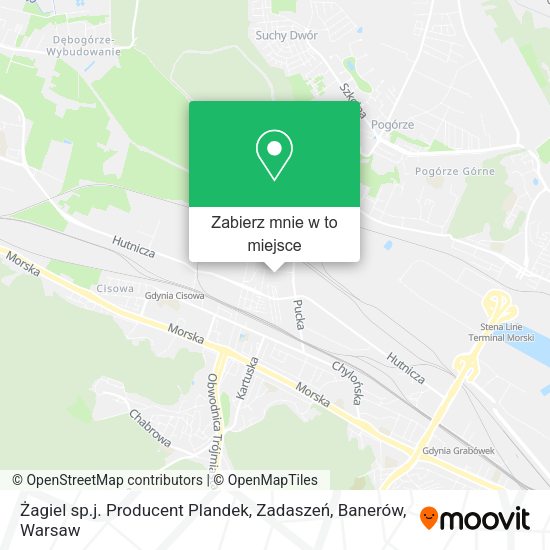 Mapa Żagiel sp.j. Producent Plandek, Zadaszeń, Banerów