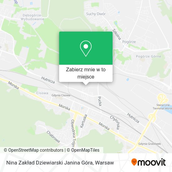 Mapa Nina Zakład Dziewiarski Janina Góra