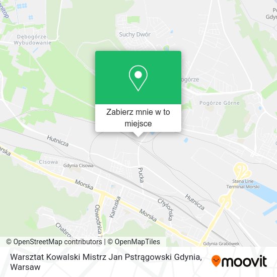 Mapa Warsztat Kowalski Mistrz Jan Pstrągowski Gdynia