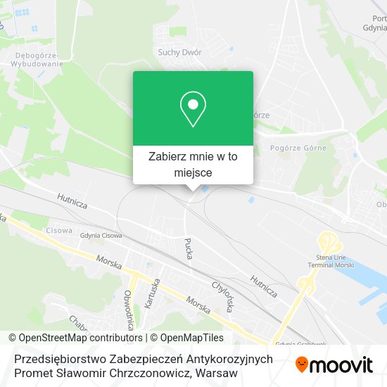 Mapa Przedsiębiorstwo Zabezpieczeń Antykorozyjnych Promet Sławomir Chrzczonowicz