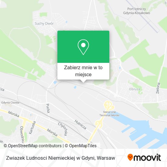 Mapa Zwiazek Ludnosci Niemieckiej w Gdyni