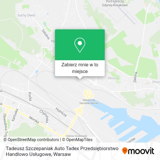 Mapa Tadeusz Szczepaniak Auto Tadex Przedsiębiorstwo Handlowo Usługowe