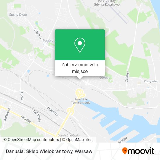 Mapa Danusia. Sklep Wielobranzowy