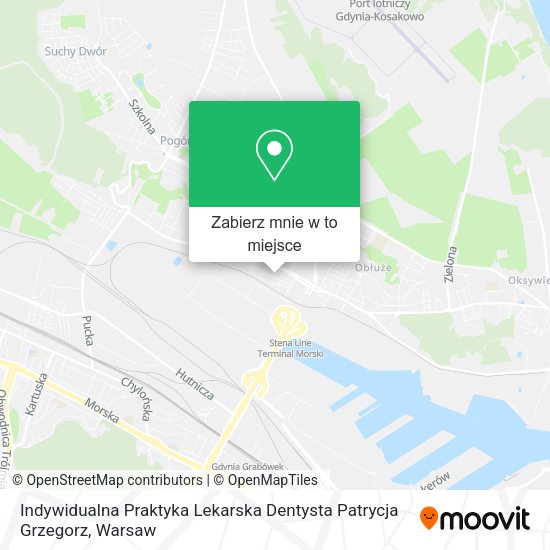 Mapa Indywidualna Praktyka Lekarska Dentysta Patrycja Grzegorz