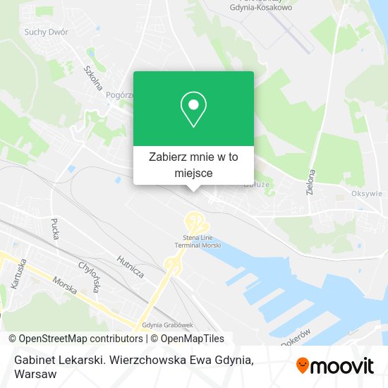 Mapa Gabinet Lekarski. Wierzchowska Ewa Gdynia