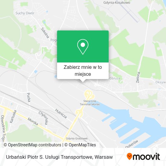 Mapa Urbański Piotr S. Usługi Transportowe