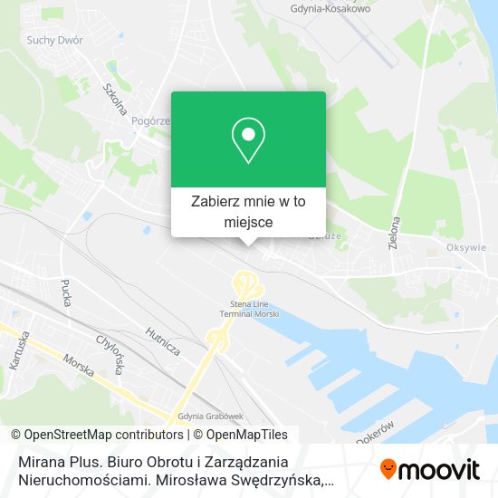 Mapa Mirana Plus. Biuro Obrotu i Zarządzania Nieruchomościami. Mirosława Swędrzyńska