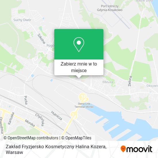 Mapa Zakład Fryzjersko Kosmetyczny Halina Kozera