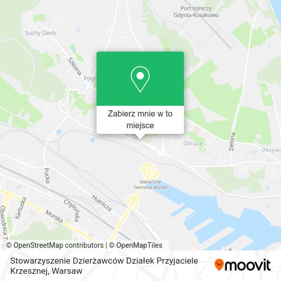 Mapa Stowarzyszenie Dzierżawców Działek Przyjaciele Krzesznej