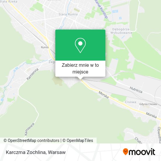 Mapa Karczma Zochlina