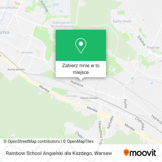 Mapa Rainbow School Angielski dla Kazdego