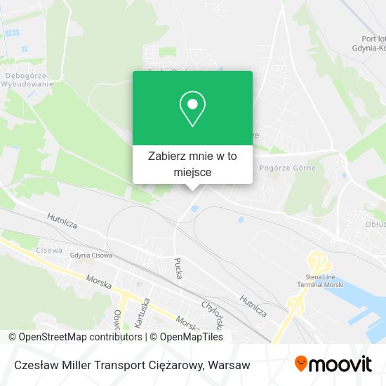 Mapa Czesław Miller Transport Ciężarowy