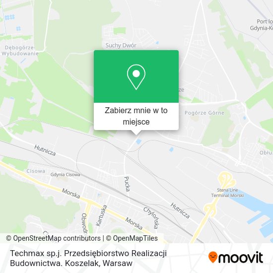 Mapa Techmax sp.j. Przedsiębiorstwo Realizacji Budownictwa. Koszelak