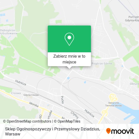 Mapa Sklep Ogolnospozywczy i Przemyslowy Dziadzius