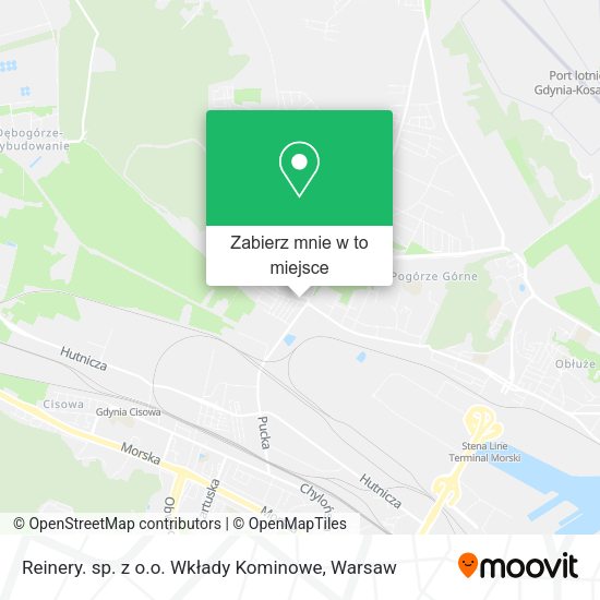 Mapa Reinery. sp. z o.o. Wkłady Kominowe