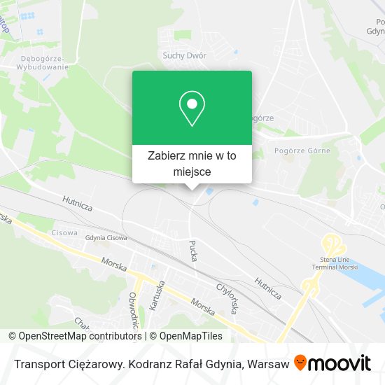 Mapa Transport Ciężarowy. Kodranz Rafał Gdynia