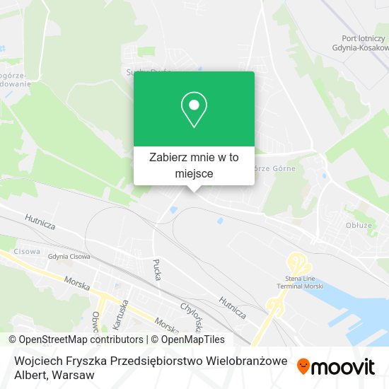 Mapa Wojciech Fryszka Przedsiębiorstwo Wielobranżowe Albert