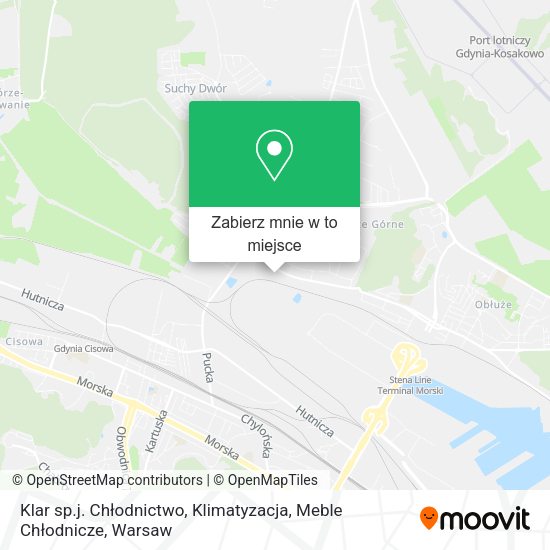 Mapa Klar sp.j. Chłodnictwo, Klimatyzacja, Meble Chłodnicze