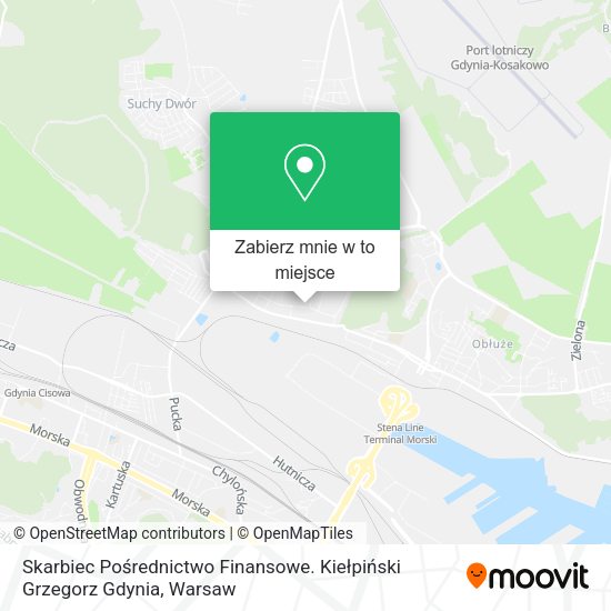 Mapa Skarbiec Pośrednictwo Finansowe. Kiełpiński Grzegorz Gdynia