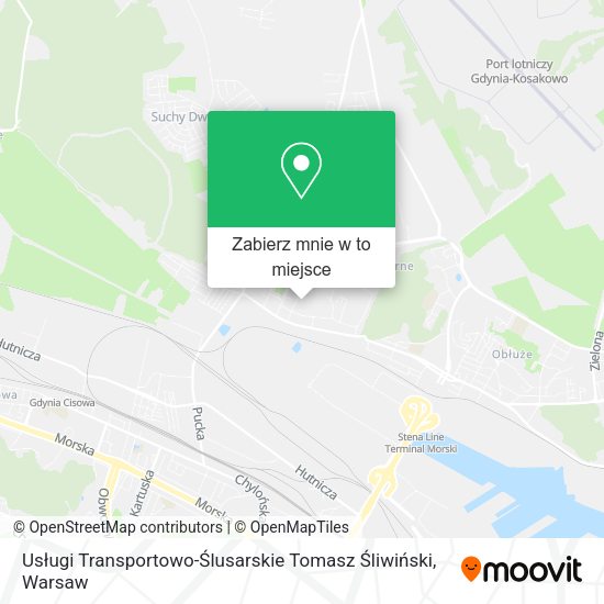 Mapa Usługi Transportowo-Ślusarskie Tomasz Śliwiński