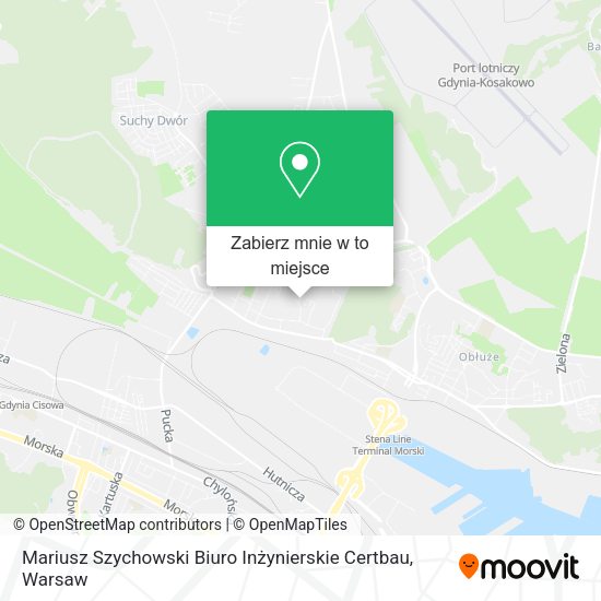 Mapa Mariusz Szychowski Biuro Inżynierskie Certbau