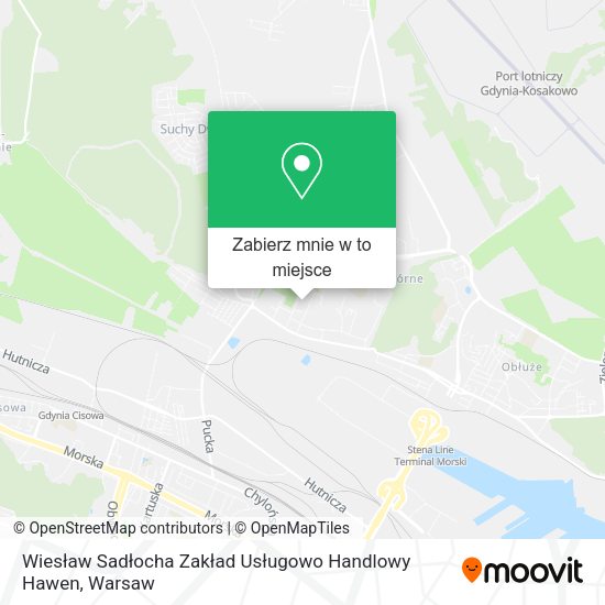 Mapa Wiesław Sadłocha Zakład Usługowo Handlowy Hawen