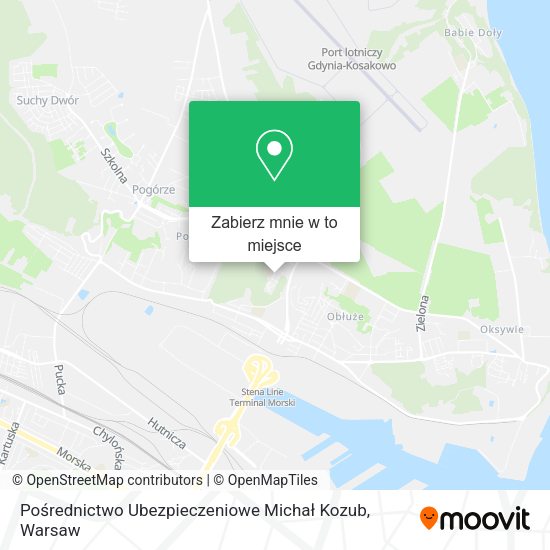 Mapa Pośrednictwo Ubezpieczeniowe Michał Kozub