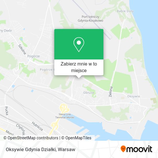 Mapa Oksywie Gdynia Działki