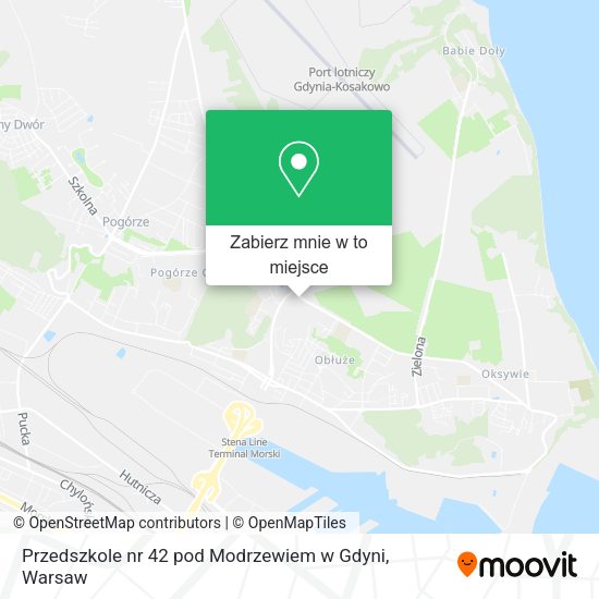 Mapa Przedszkole nr 42 pod Modrzewiem w Gdyni