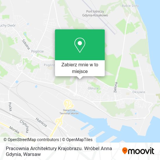 Mapa Pracownia Architektury Krajobrazu. Wróbel Anna Gdynia