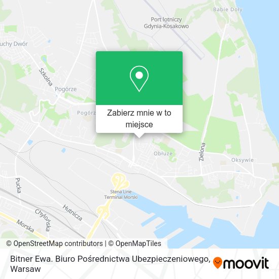 Mapa Bitner Ewa. Biuro Pośrednictwa Ubezpieczeniowego