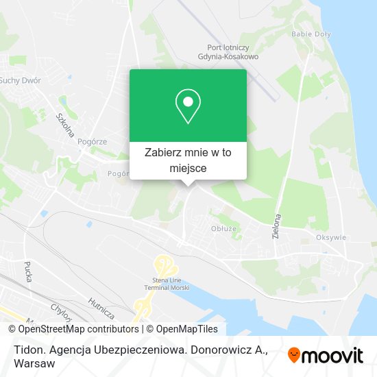 Mapa Tidon. Agencja Ubezpieczeniowa. Donorowicz A.